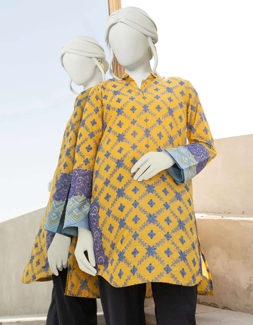 YELLOW LAWN KURTI | JJLK-S-JSS-US-22-360 FB/MINT-354 - Image 2