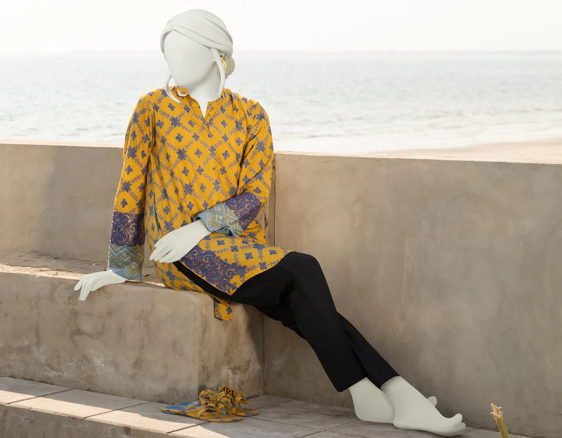 YELLOW LAWN KURTI | JJLK-S-JSS-US-22-360 FB/MINT-354 - Image 3