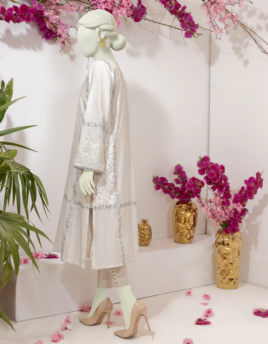 WHITE LAWN KURTI | JJLK-S-JSS-US-22-378 FB/YARA - Image 2