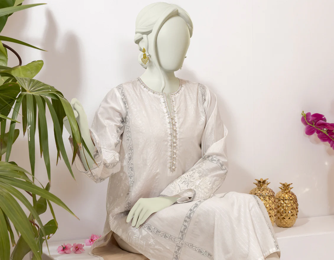 WHITE LAWN KURTI | JJLK-S-JSS-US-22-378 FB/YARA - Image 3