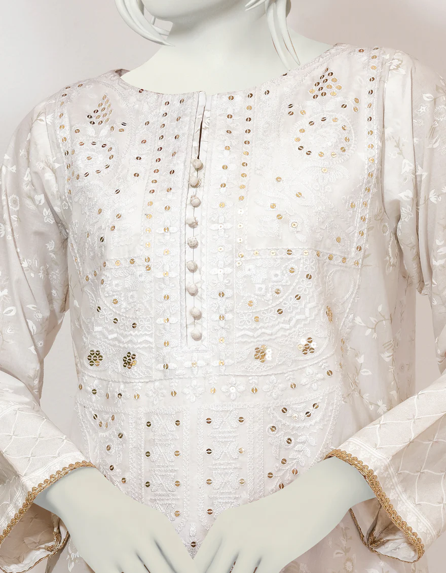 WHITE LAWN KURTI | JJLK-S-JSS-US-22-379 FB/NADINE - Image 3