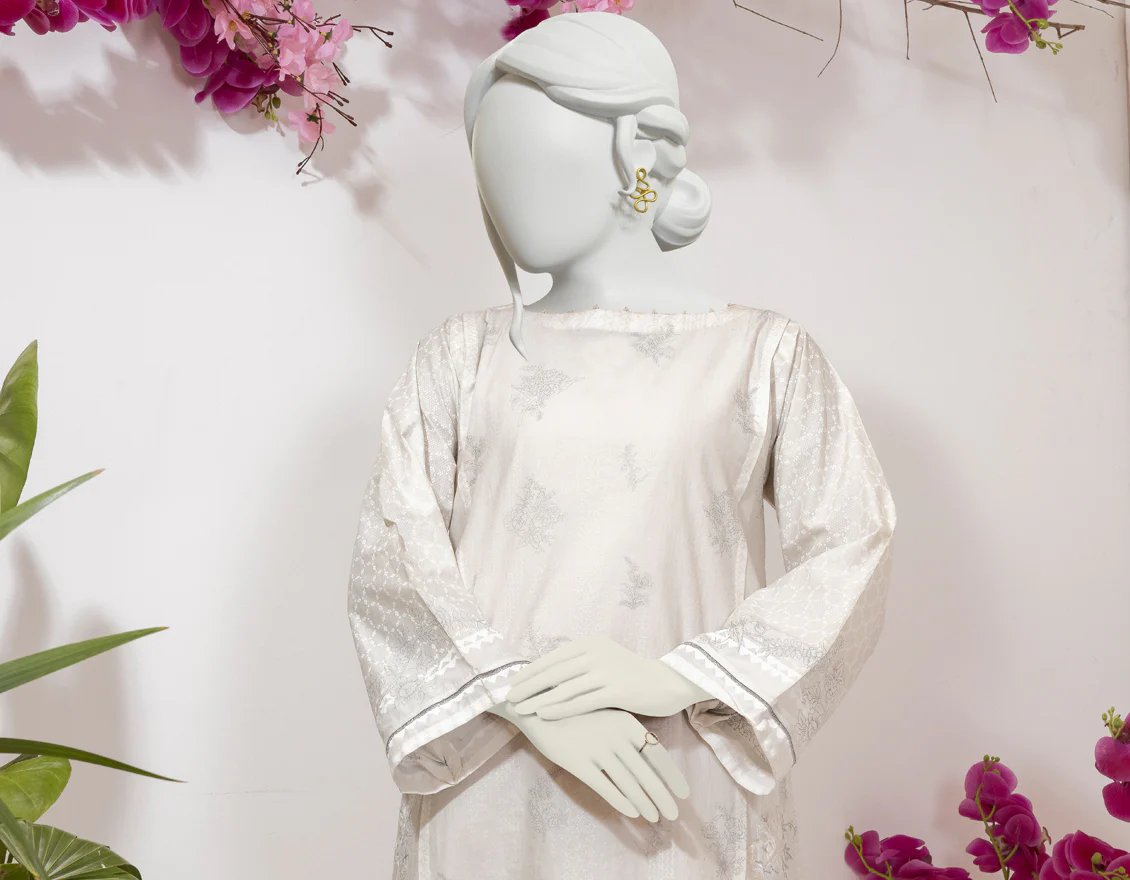 WHITE LAWN KURTI | JJLK-S-JSS-US-22-381 FB/NINI - Image 3