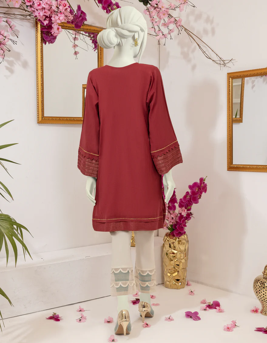 RED JACQUARD KURTI | JJLK-S-JSS-US-22-388 FB/PLK-012 - Image 2