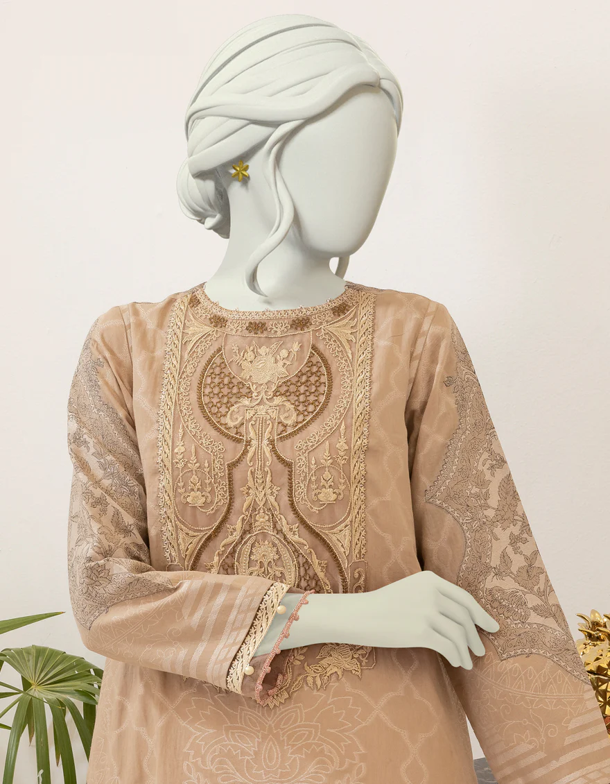 BEIGE JACQUARD KURTI | JJLK-S-JSS-US-22-402 FB/KAINA - Image 3