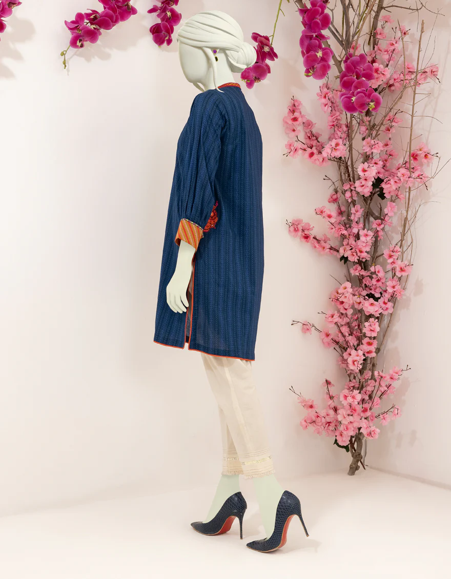 BLUE LAWN KURTI | JJLK-S-JSS-US-22-411 FB/INDIGO-36 - Image 3