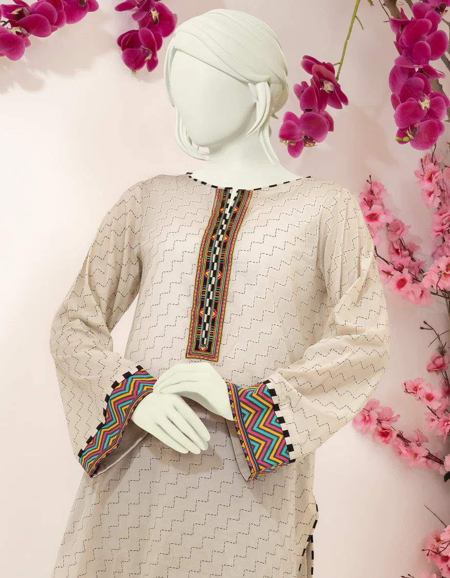 BEIGE LAWN KURTI | JJLK-S-JSS-US-22-412 FB/GLOW-36 - Image 3