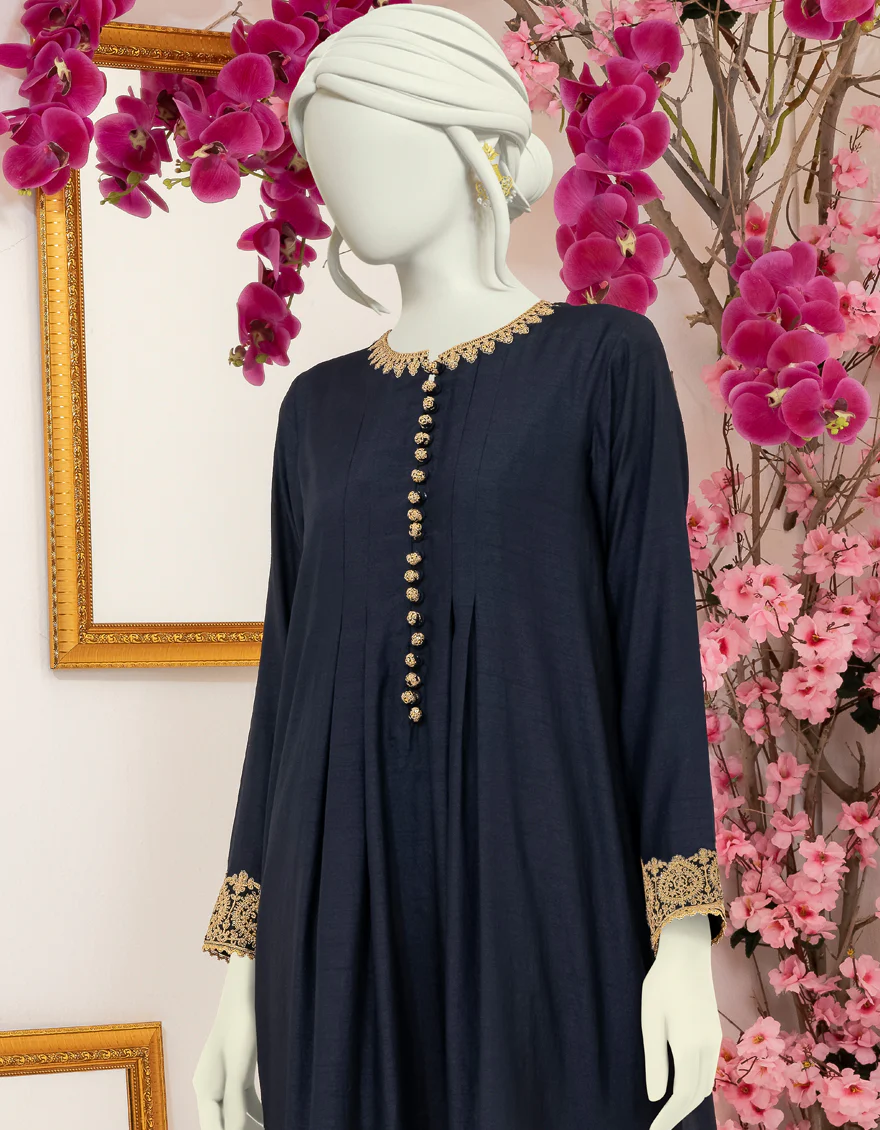 INDIGO RAW SILK KURTI | JJLK-S-JSS-US-22-413 FB/MK-18 - Image 3