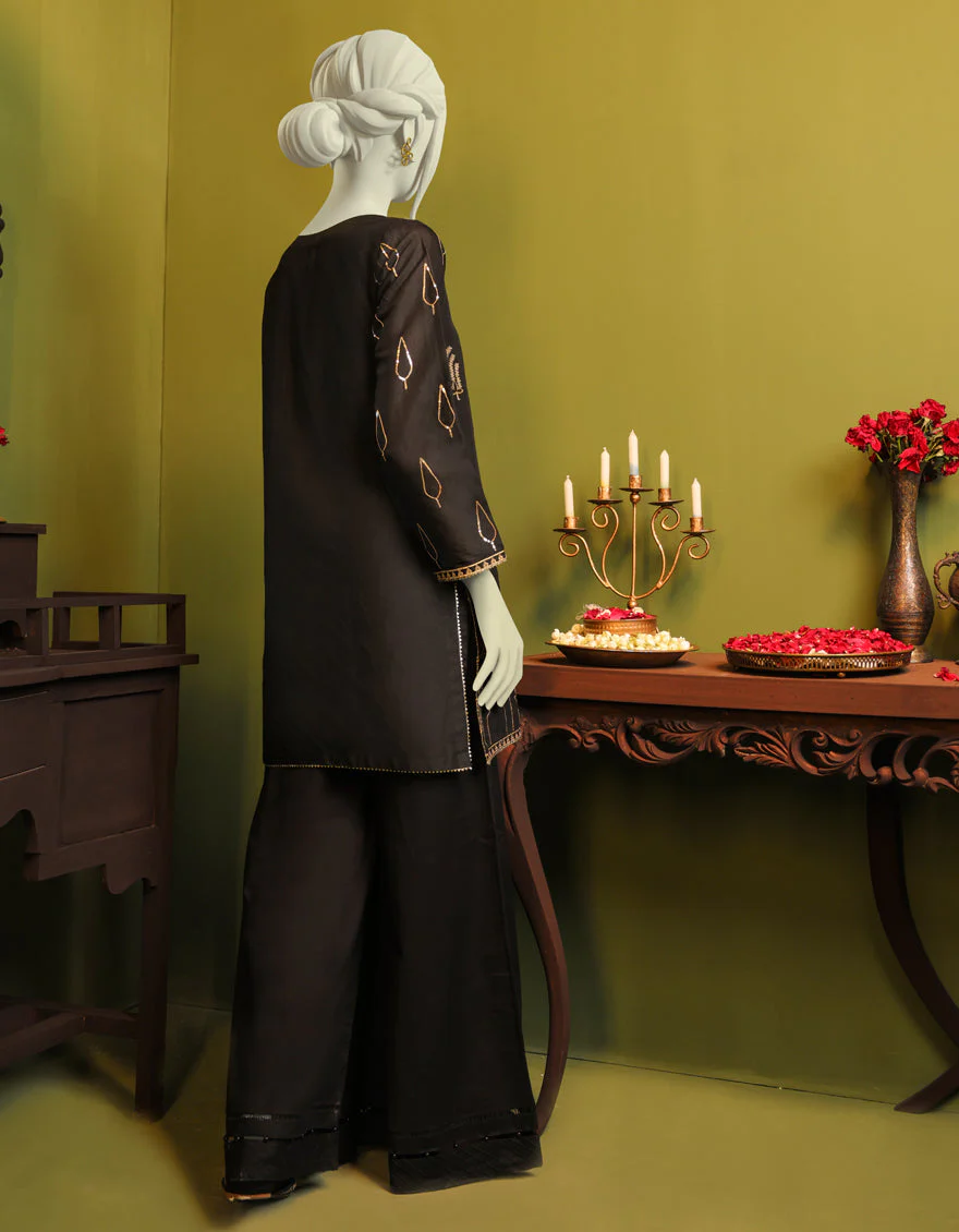 BLACK COTTON KURTI | JJLK-S-JSS-US-22-414 FB/HF-119 - Image 2