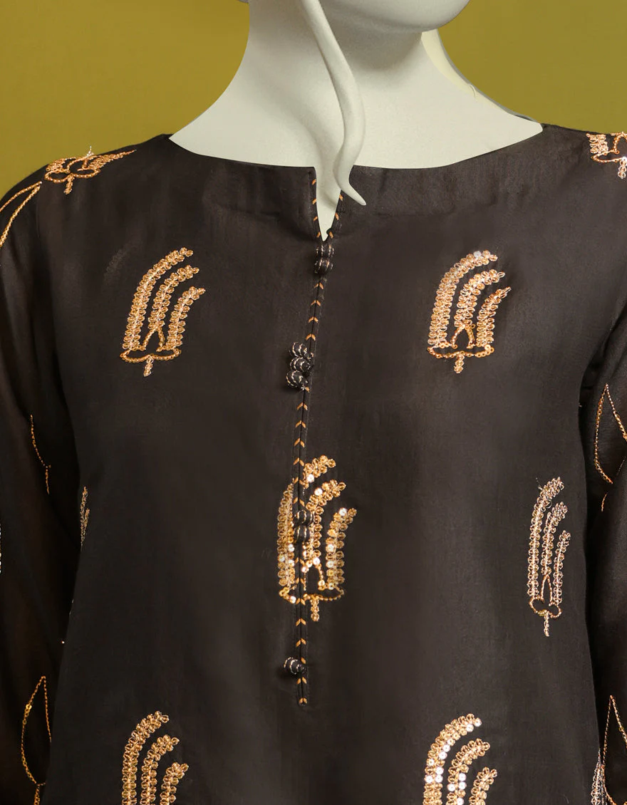 BLACK COTTON KURTI | JJLK-S-JSS-US-22-414 FB/HF-119 - Image 3