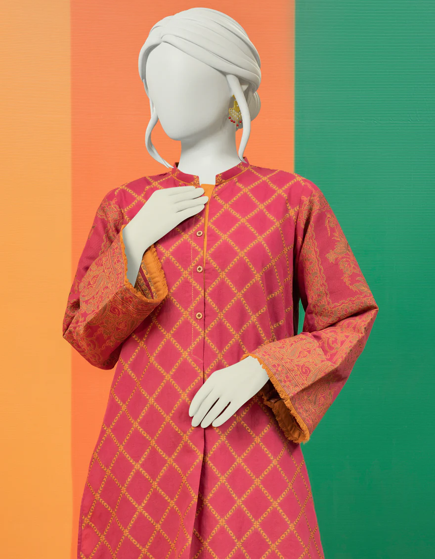 MAGENTA JACQUARD KURTI | JJLK-S-JSS-US-22-430 FB/ELAINE-416 - Image 3