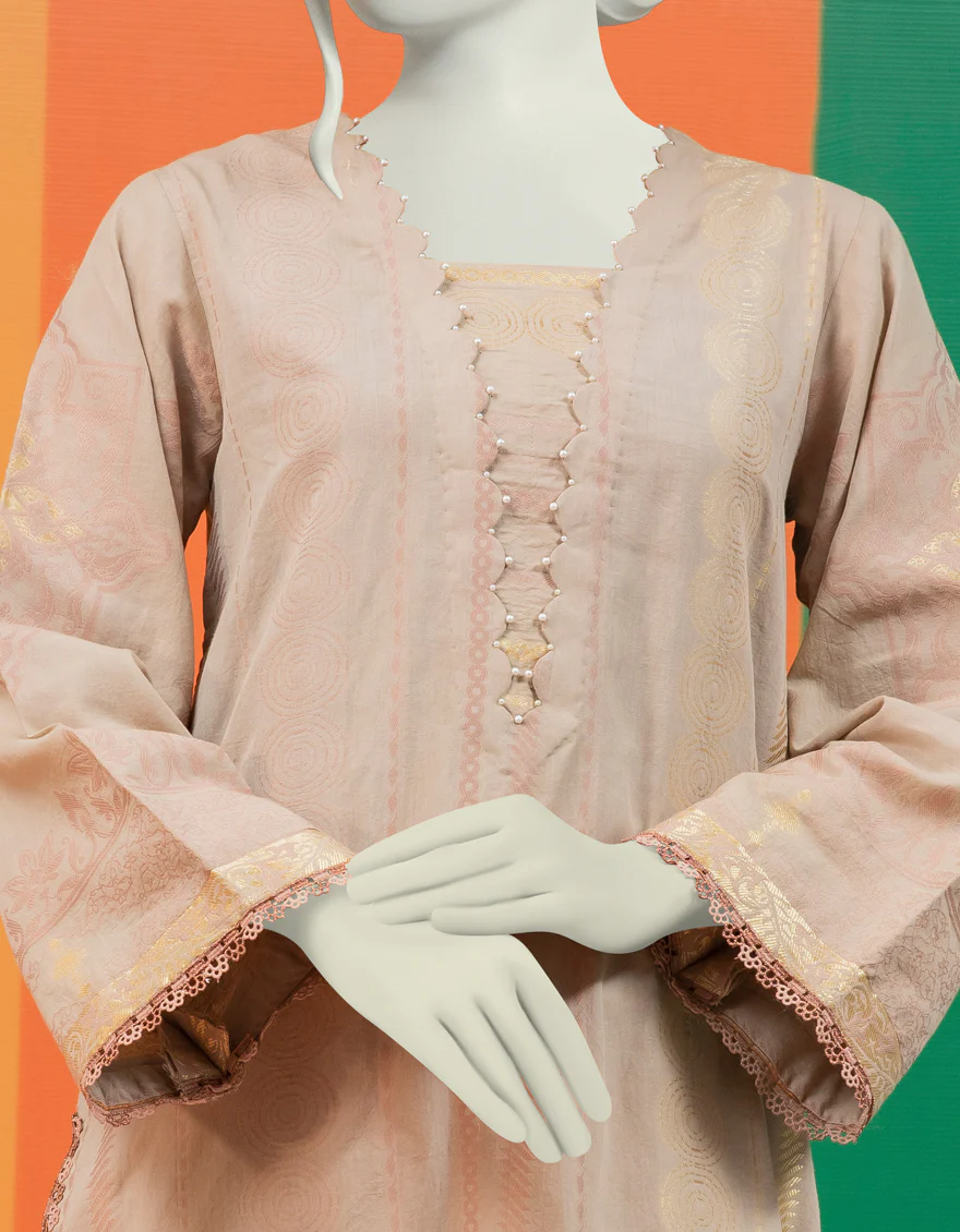 BROWN JACQUARD KURTI | JJLK-S-JSS-US-22-431 FB/LUCIE - Image 3