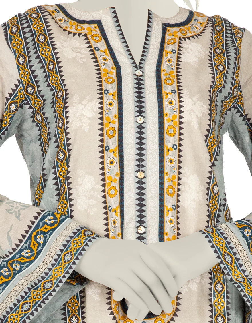 GREY LAWN KURTI | JJLK-S-JSS-US-22-442 FB/OCEAN - Image 3