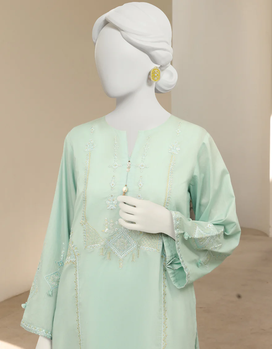 MINT GREEN LAWN KURTI | JJLK-S-JSS-US-23-328 FB/MID NIGHT - Image 3