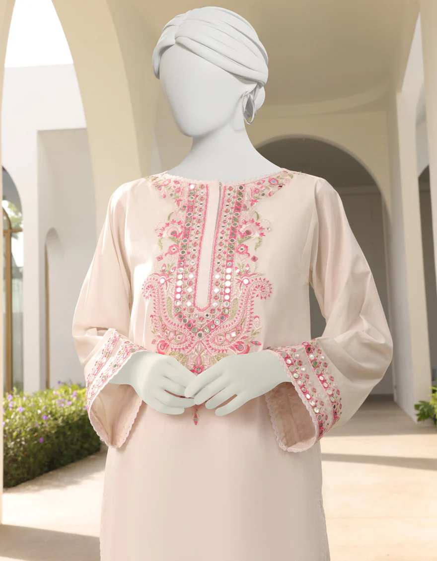 WHITE LAWN KURTI | JJLK-S-JSS-US-23-339 FB/MAHRI - Image 2
