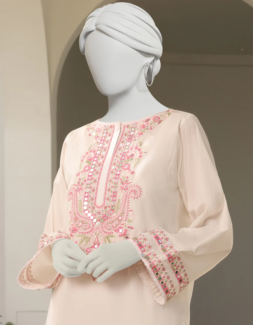 WHITE LAWN KURTI | JJLK-S-JSS-US-23-339 FB/MAHRI - Image 3
