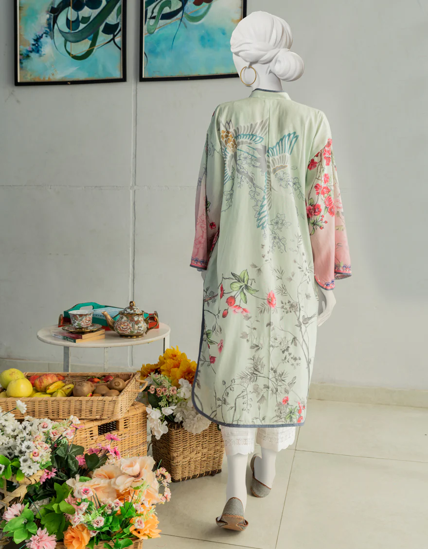 GREEN LAWN KURTI | JJLK-S-JSS-US-23-370 FB/COQUELICOT - Image 2
