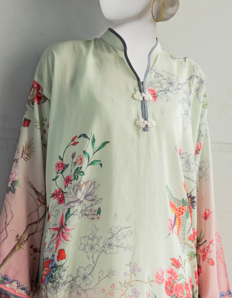 GREEN LAWN KURTI | JJLK-S-JSS-US-23-370 FB/COQUELICOT - Image 3
