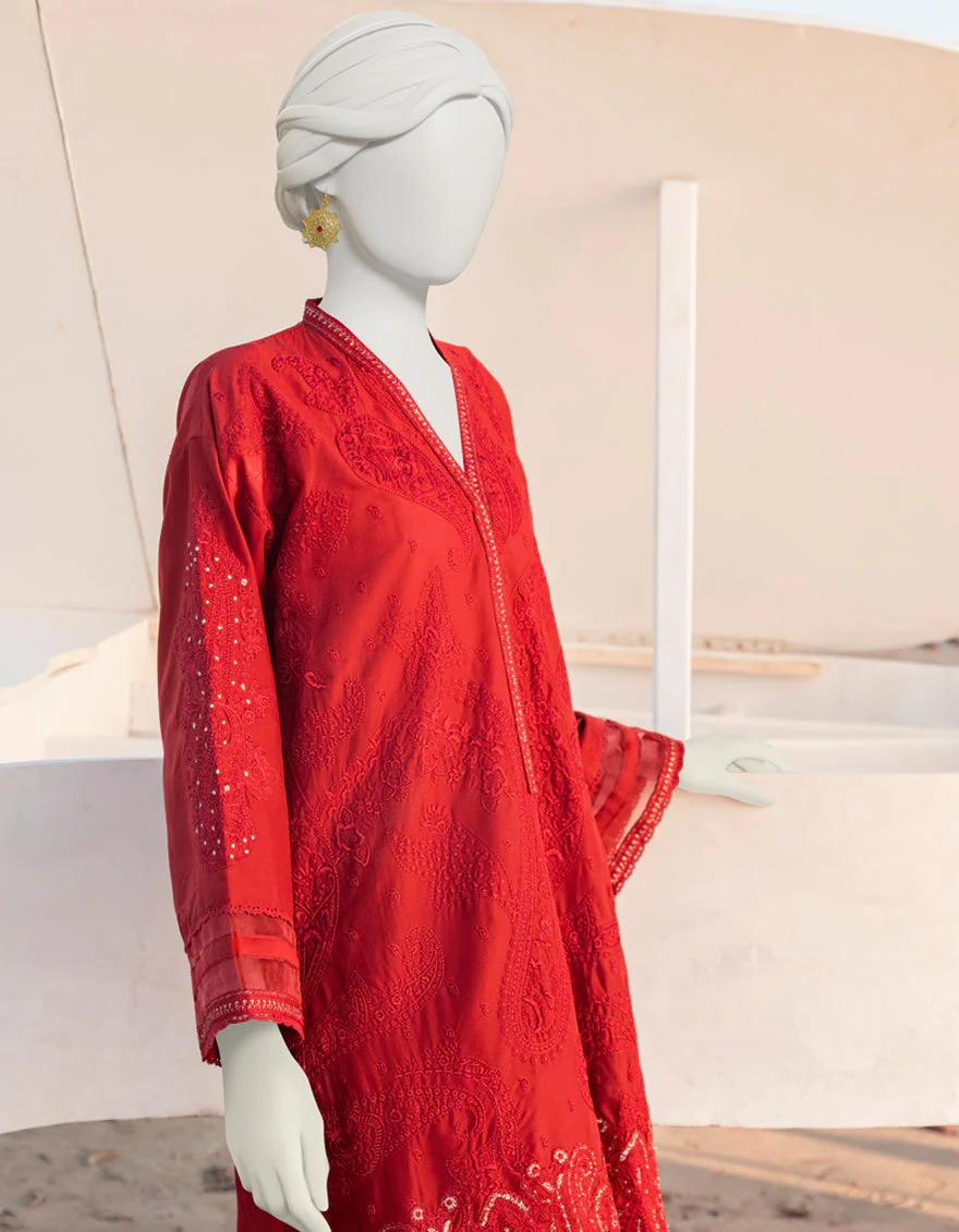 MAROON LAWN KURTI | JJLK-S-JSS-US-23-377 FB/PAPRIKA - Image 2