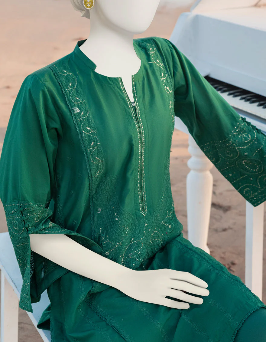 GREEN LAWN KURTI | JJLK-S-JSS-US-23-378 FB/CAPSICUM - Image 2