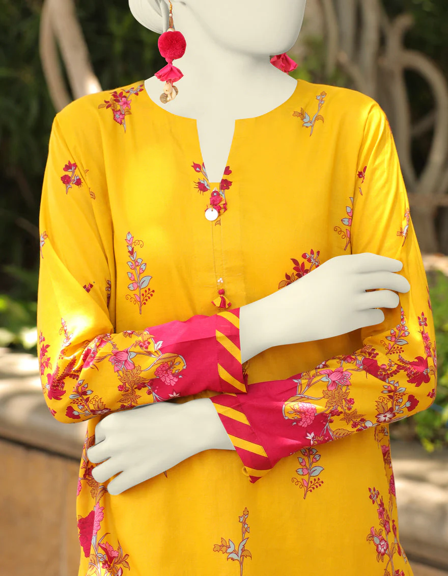 YELLOW KURTI | JJLK-S-JSS-US-23-418 FB/CHINTZ-3 - Image 3