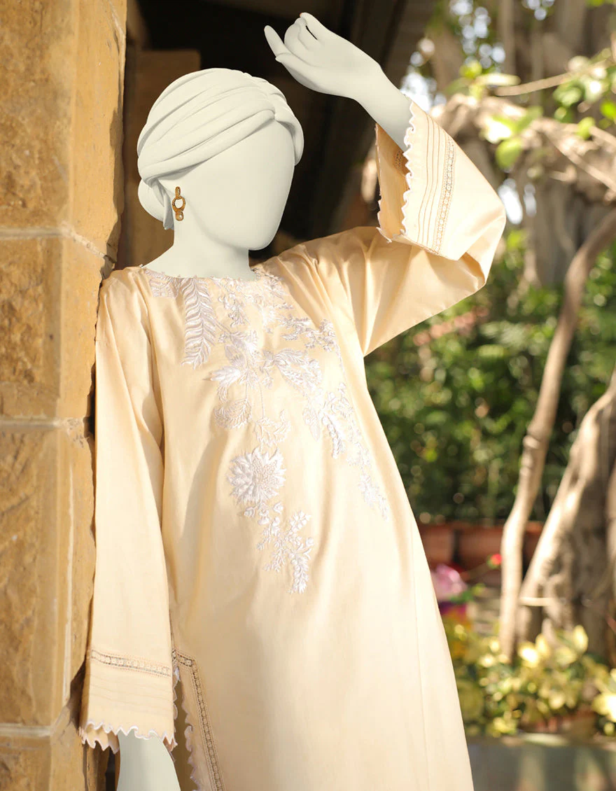 OFF WHITE KURTI | JJLK-S-JSS-US-23-426 FB/FLORAL CUTWORK-1 - Image 2