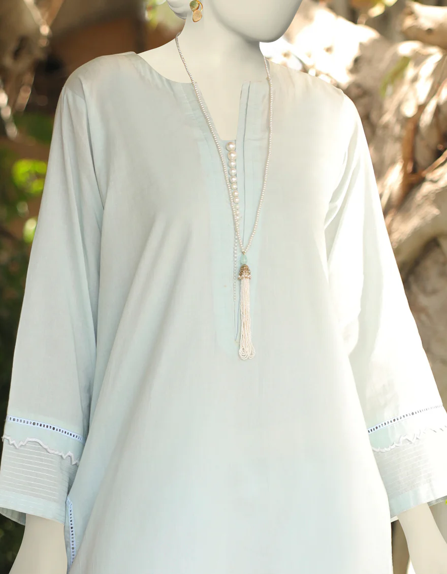 BLUE DYED KURTI | JJLK-S-JSS-US-23-427 FB/FLORAL CUTWORK-2 - Image 2