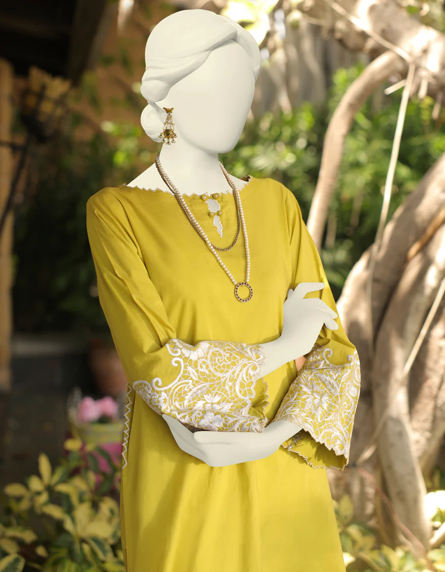 GREEN KURTI | JJLK-S-JSS-US-23-429 FB/FLORAL CUTWORK-4 - Image 3