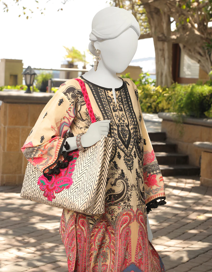 BEIGE LAWN KURTI | JJLK-S-JSS-US-23-434 FB/ETRO-5 - Image 3