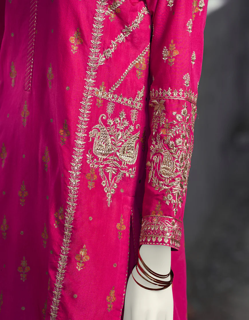 HOT PINK PAPER COTTON KURTI | JJLK-S-JSS-US-23-440 FB/HF-169 - Image 2