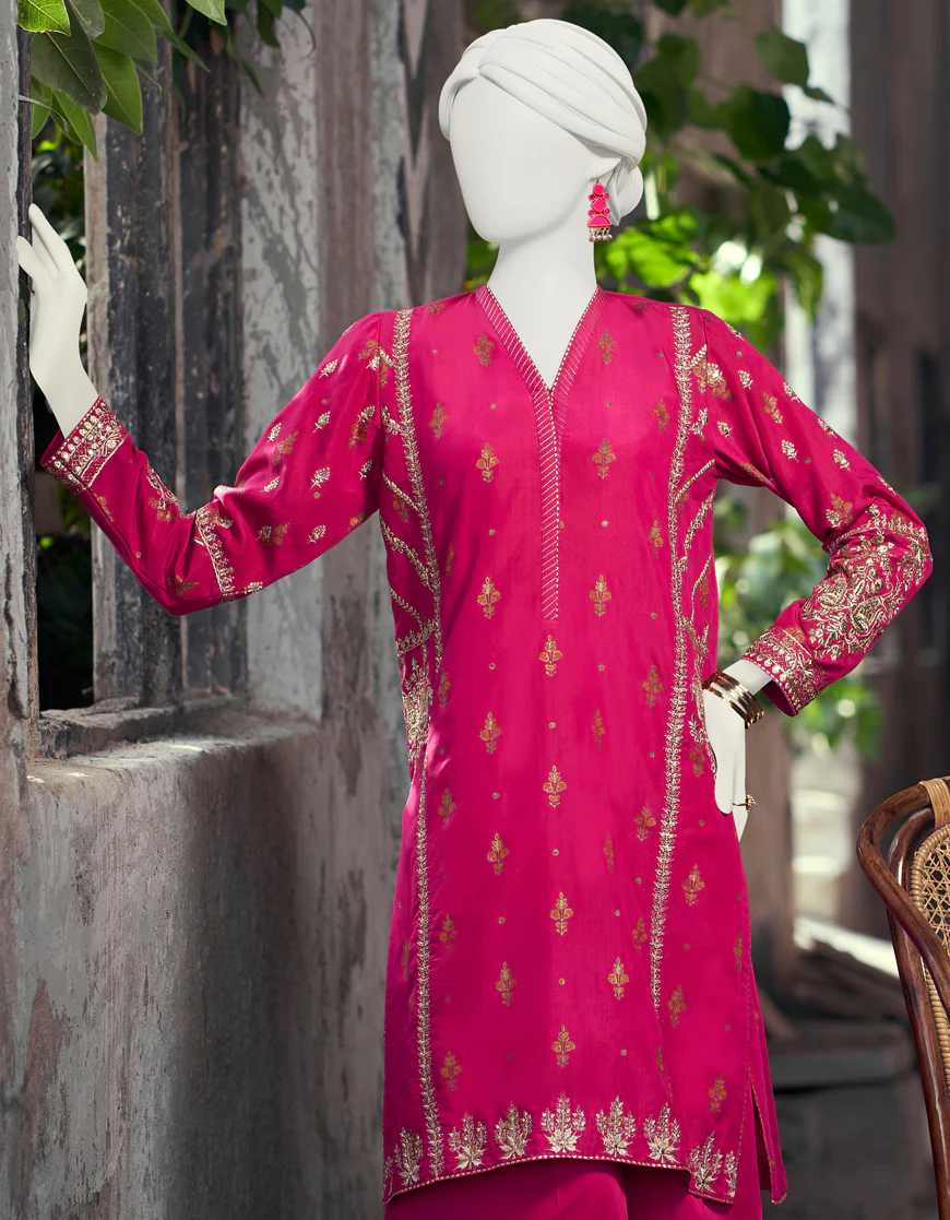 HOT PINK PAPER COTTON KURTI | JJLK-S-JSS-US-23-440 FB/HF-169 - Image 3