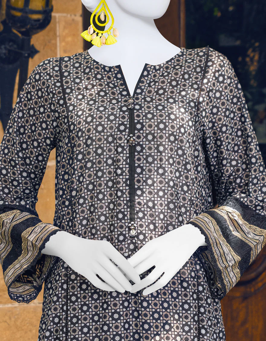 BLACK KURTI | JJLK-S-JSS-US-23-442 FB/BLACK AND WHITE-1 - Image 3