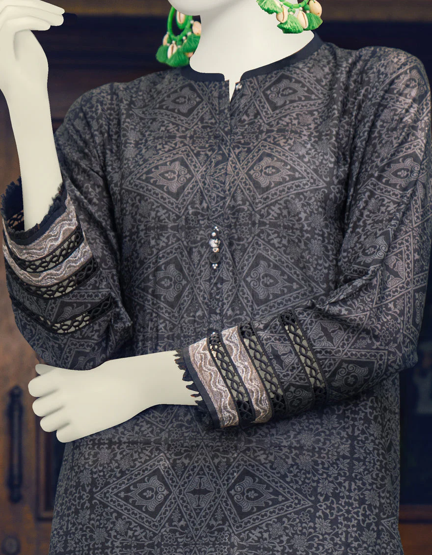 BLACK KURTI | JJLK-S-JSS-US-23-443 FB/BLACK AND WHITE-2 - Image 3