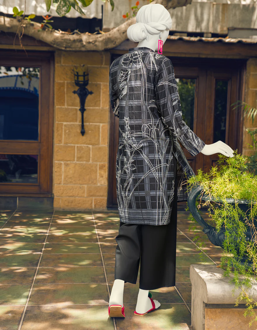 BLACK KURTI | JJLK-S-JSS-US-23-444 FB/BLACK AND WHITE-3 - Image 2