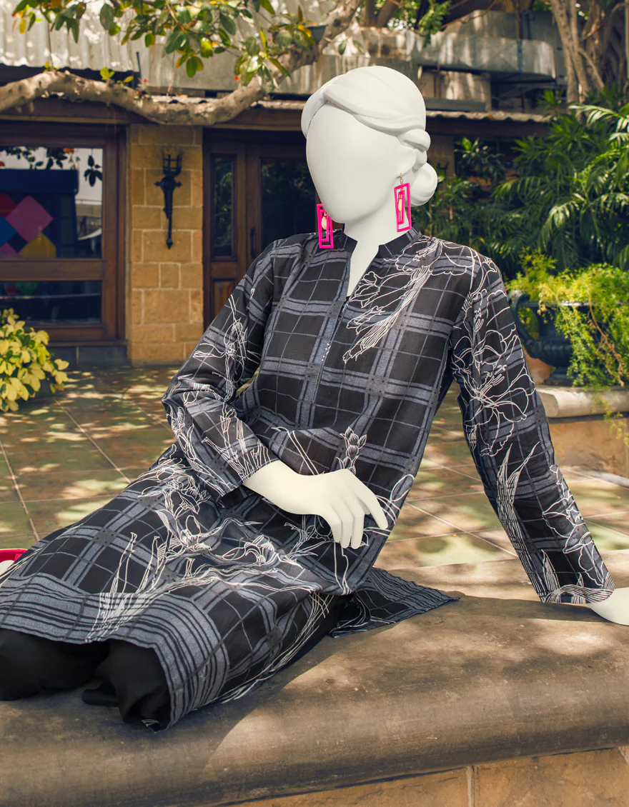 BLACK KURTI | JJLK-S-JSS-US-23-444 FB/BLACK AND WHITE-3 - Image 3