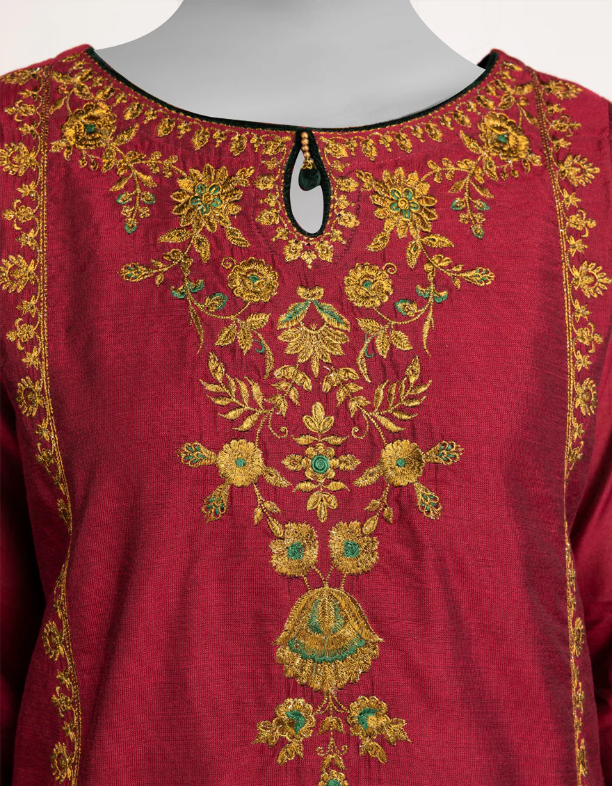RED COTTON KURTI | JJLK-W-JFS-25-225 FB/ELFESYA-05 - Image 4