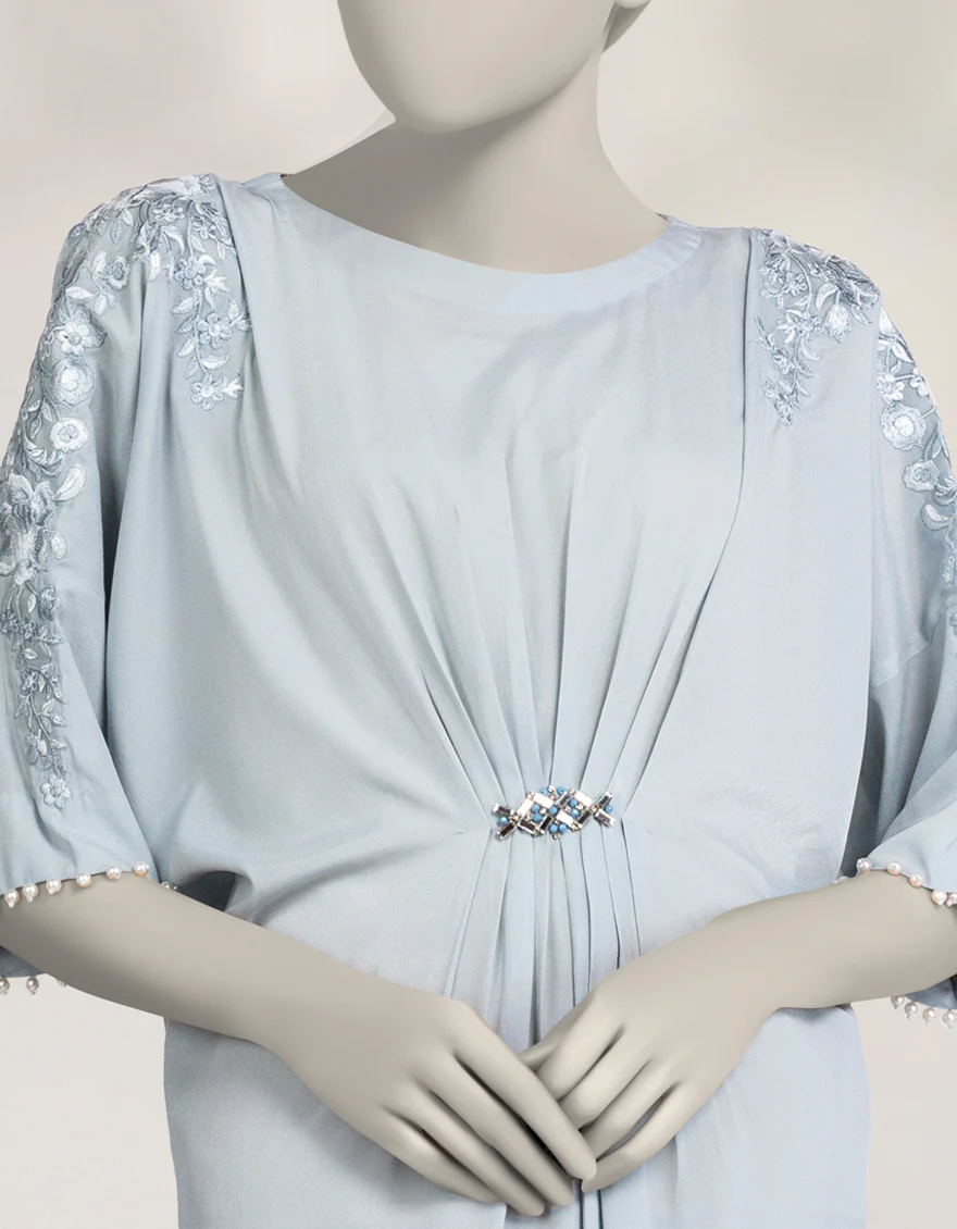 BLUE SILK KURTI | JJLK-W-JFS-25-227 FB/BREEZE-1 - Image 3