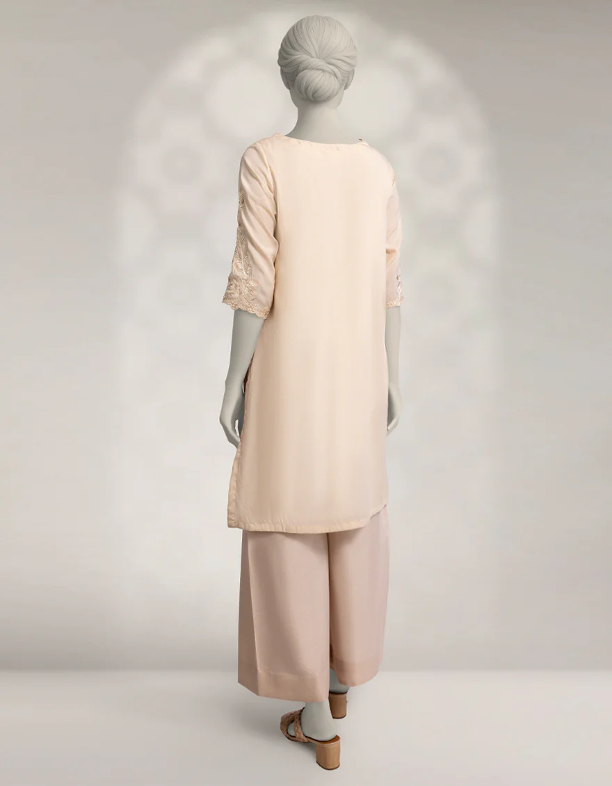 BEIGE SILK KURTI | JJLK-W-JFS-25-230 FB/BREEZE-4 - Image 2