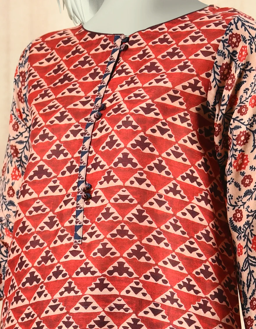 MAROON-RED KHADDAR KURTI | JJLK-W-JPWK-US-22-801 FB/FF-490 - Image 4