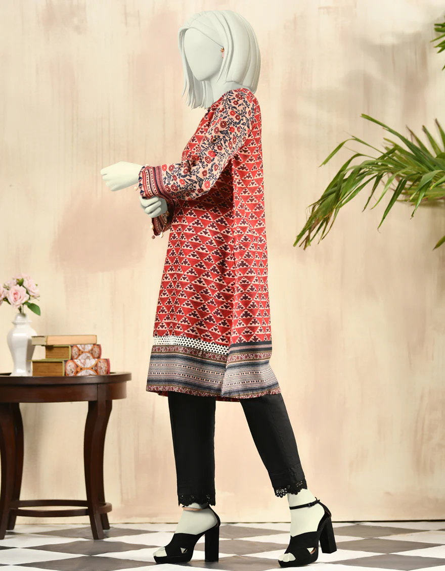 MAROON-RED KHADDAR KURTI | JJLK-W-JPWK-US-22-801 FB/FF-490 - Image 5