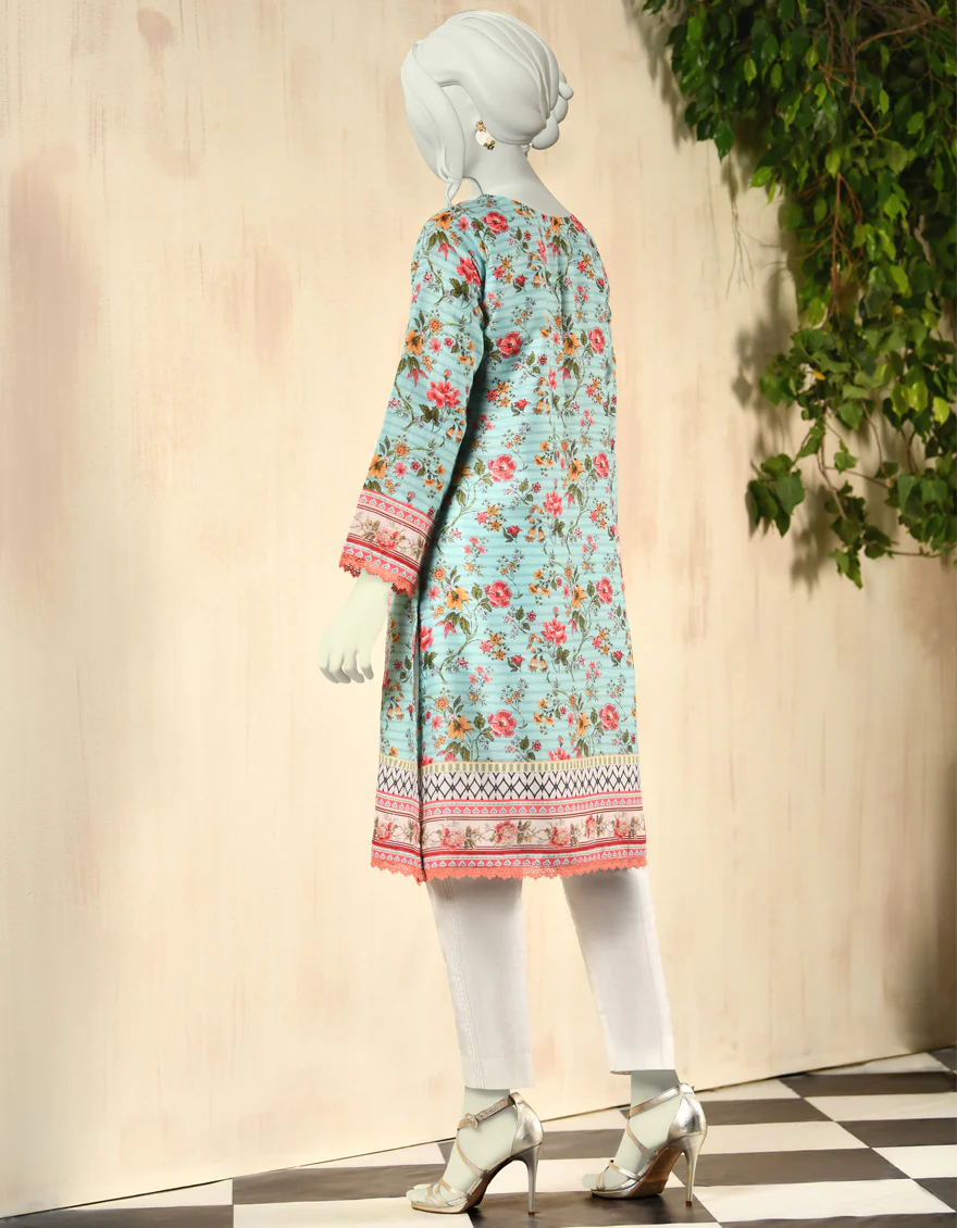 SEA GREEN KHADDAR KURTI | JJLK-W-JPWK-US-22-802 FB/FF-490 - Image 2