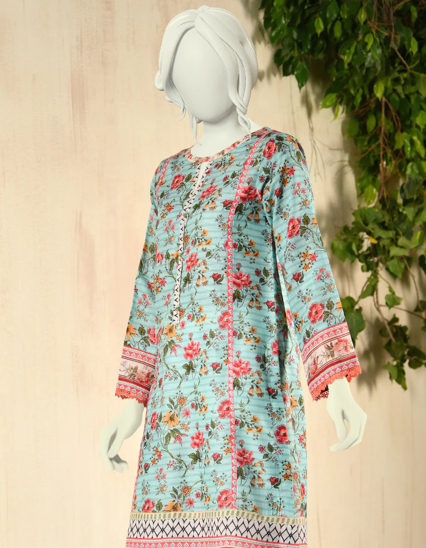 SEA GREEN KHADDAR KURTI | JJLK-W-JPWK-US-22-802 FB/FF-490 - Image 4