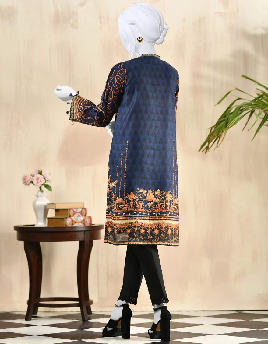 BLUE KHADDAR KURTI | JJLK-W-JPWK-US-22-803 FB/FF-490 - Image 2