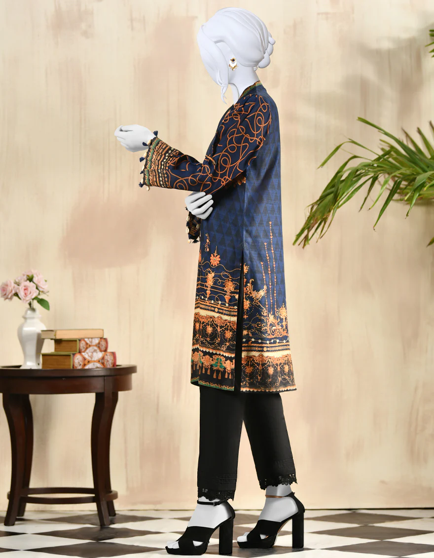 BLUE KHADDAR KURTI | JJLK-W-JPWK-US-22-803 FB/FF-490 - Image 4