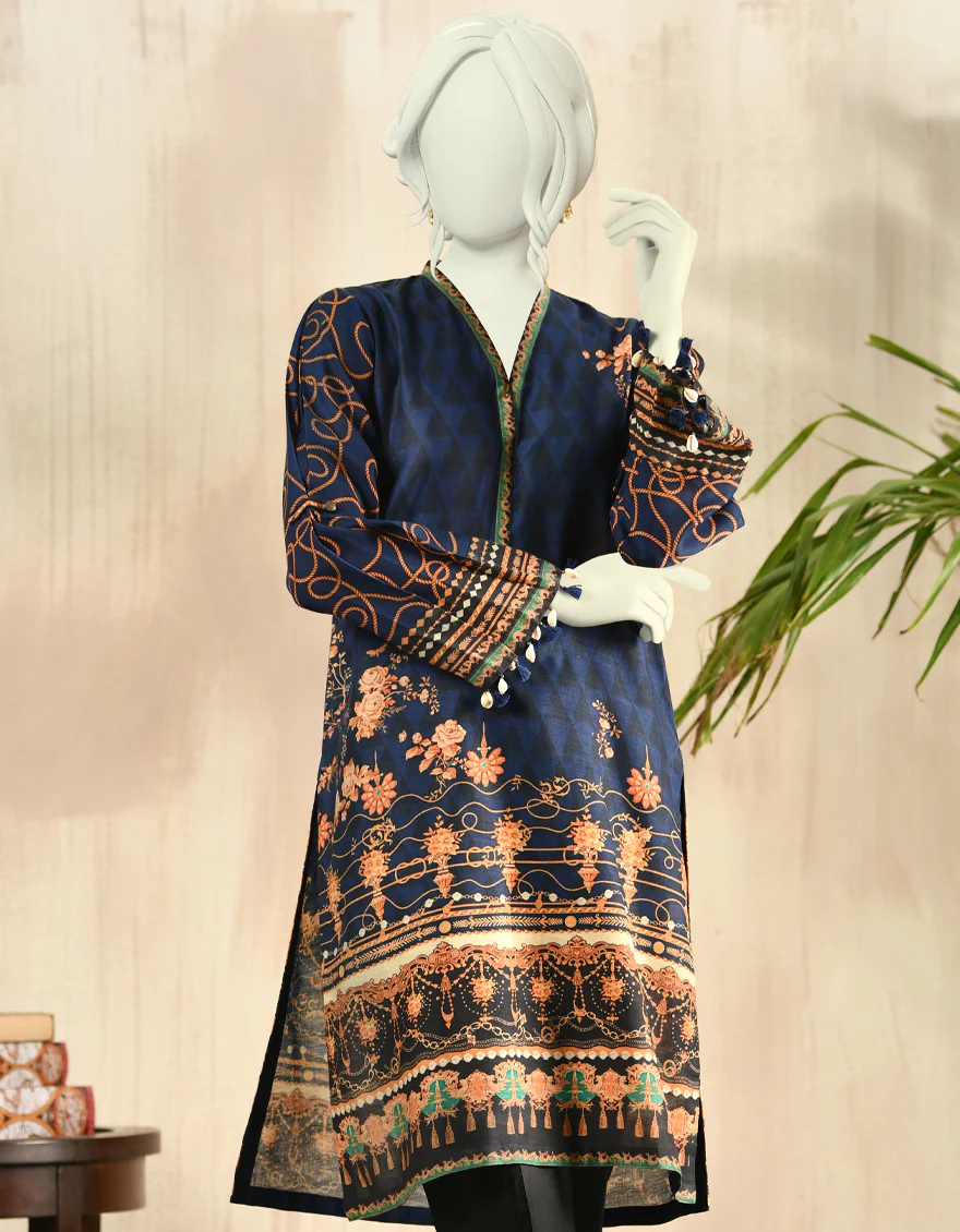 BLUE KHADDAR KURTI | JJLK-W-JPWK-US-22-803 FB/FF-490 - Image 5