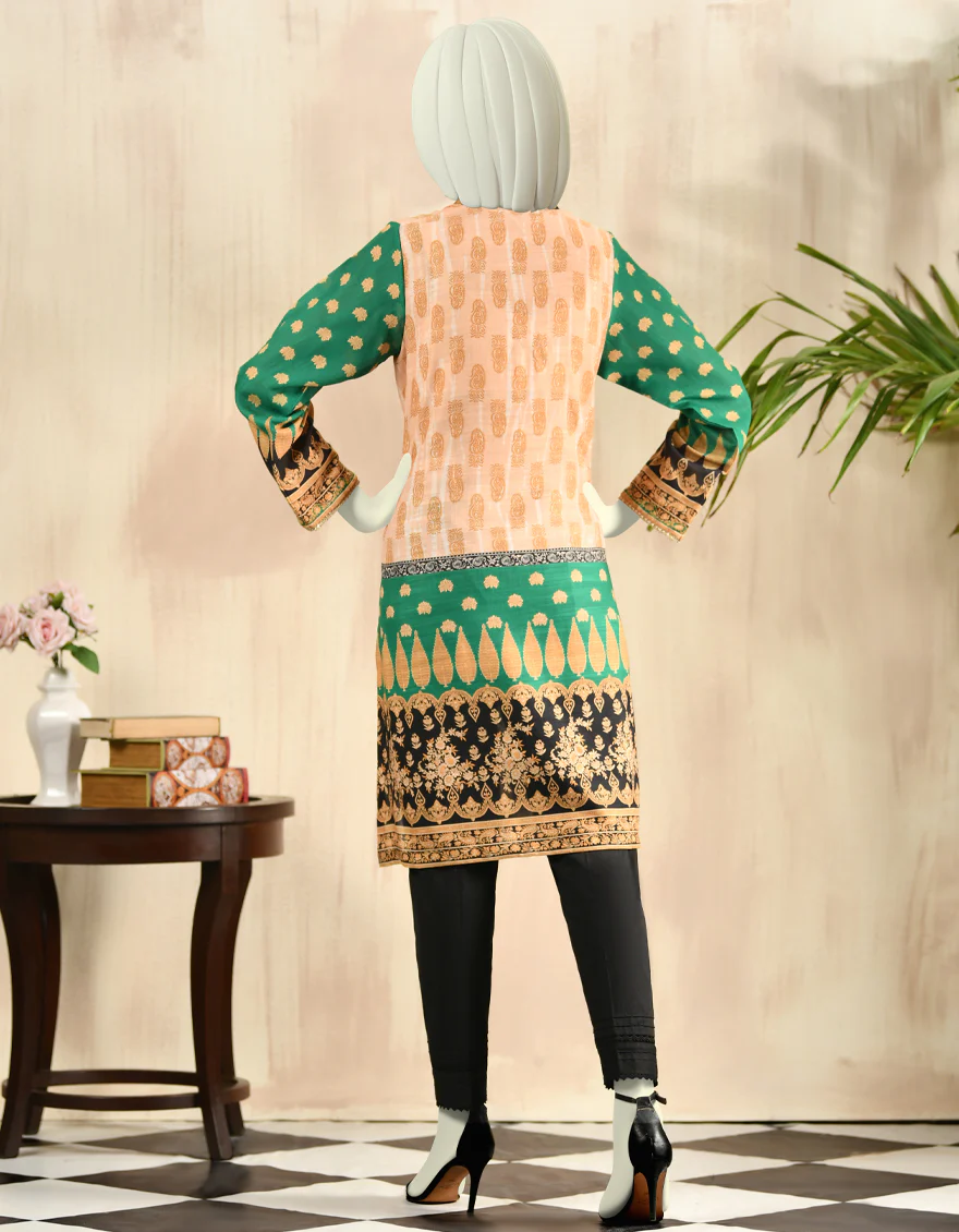 BROWN BEIGE KHADDAR KURTI | JJLK-W-JPWK-US-22-805 FB/FUZZLE - Image 2
