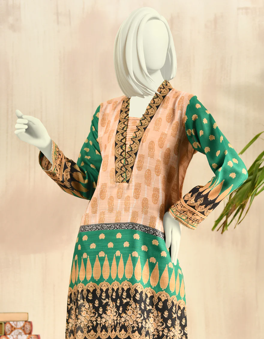 BROWN BEIGE KHADDAR KURTI | JJLK-W-JPWK-US-22-805 FB/FUZZLE - Image 4