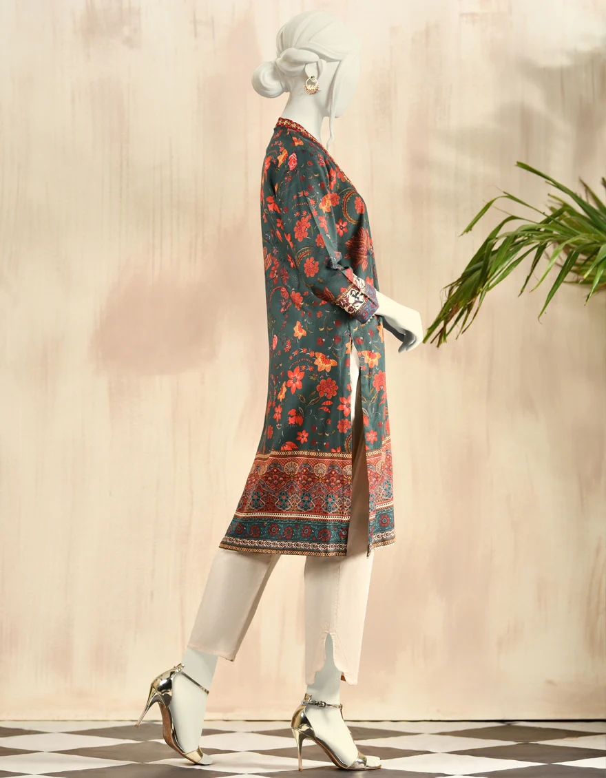 GREEN LAWN KURTI | JJLK-W-JPWK-US-22-806 FB/CALICO - Image 4
