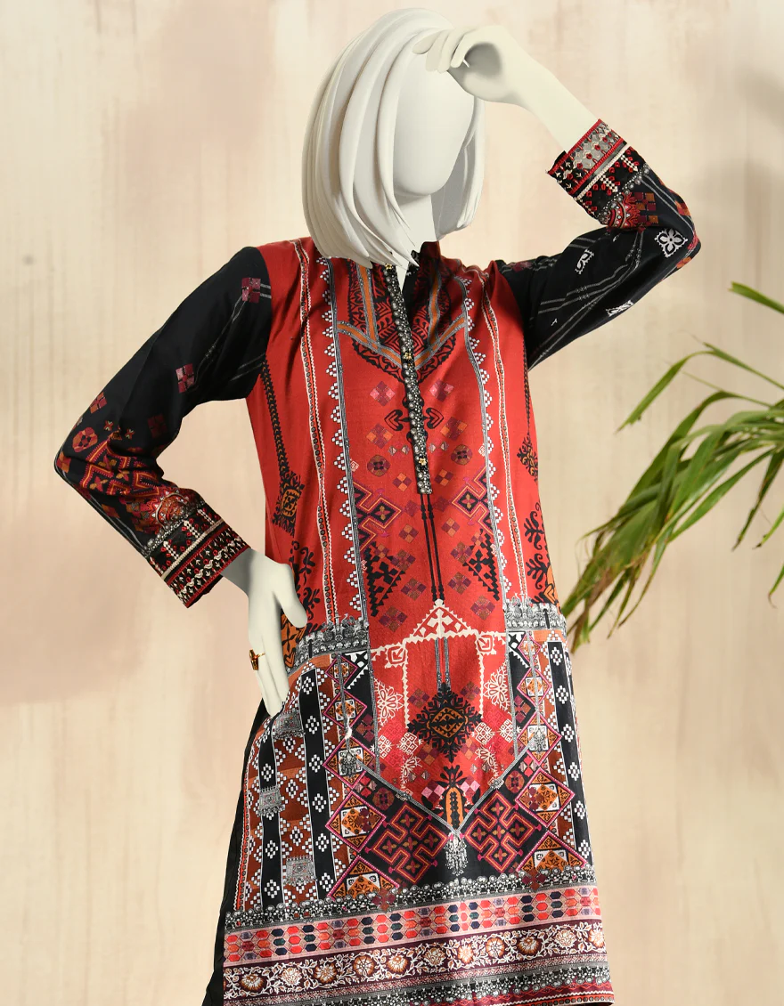 MAROON KHADDAR KURTI | JJLK-W-JPWK-US-22-814 FB/RUMBER - Image 4