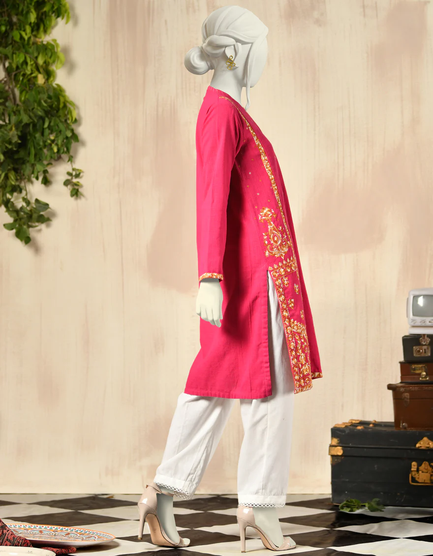 PINK KHADDAR KURTI | JJLK-W-JPWK-US-22-819 FB/FF-021 - Image 5