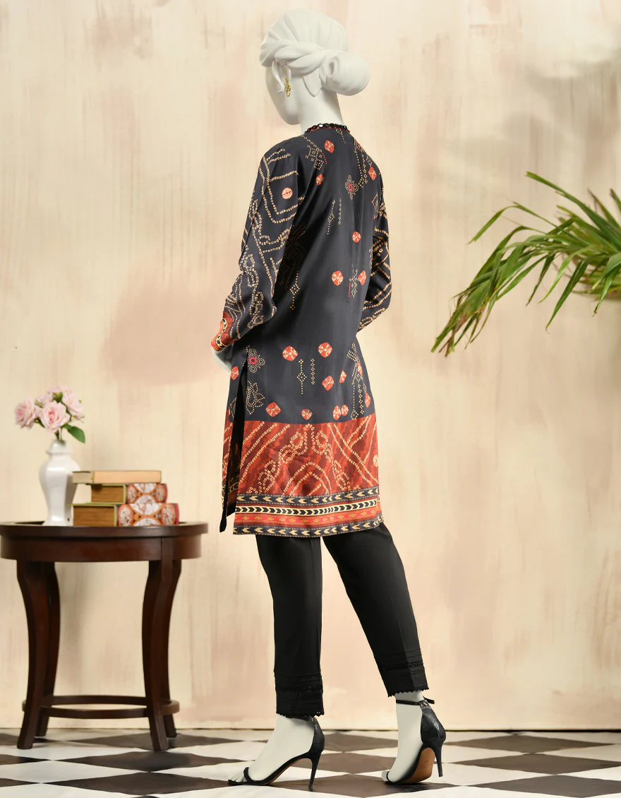 BLACK CAMBRIC KURTI | JJLK-W-JPWK-US-22-822 FB/VIBES - Image 2